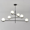 Lustre noir en forme de haricot magique long