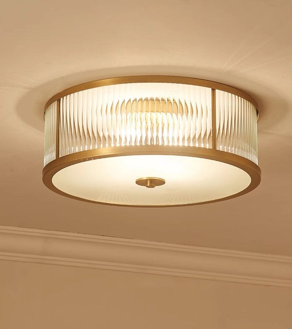 Copper bedroom ceiling lamp