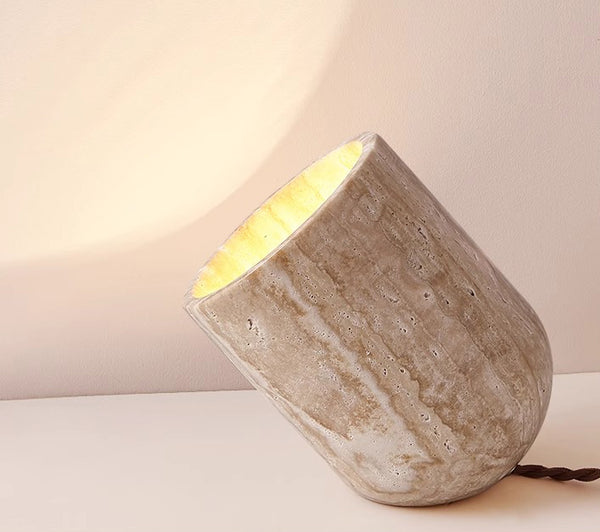 Wabi-sabi style bedroom bedside table lamp