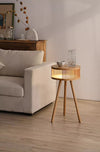 Retro Massivholz Stehlampe