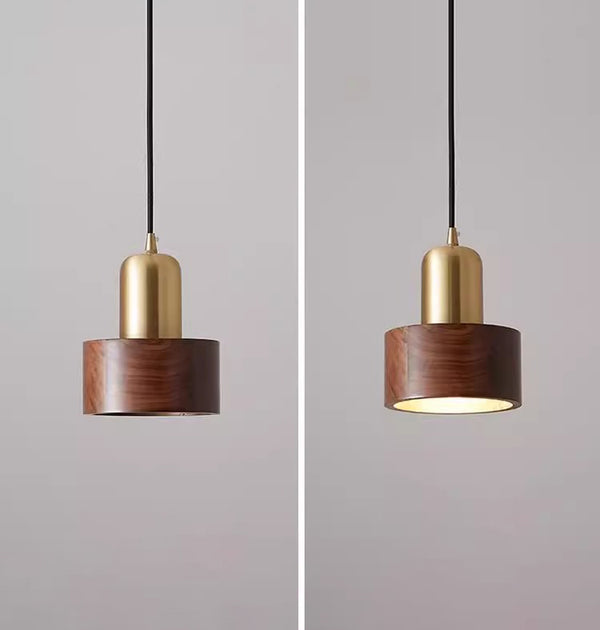 Solid wood all-copper small chandelier