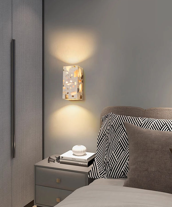 Japanese style wabi-sabi bedroom wall lamp
