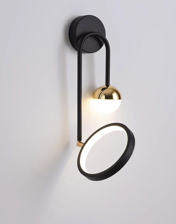 Applique murale LED minimaliste à double tête pour chambre à coucher