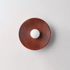 Vintage solid wood disc wall lamp