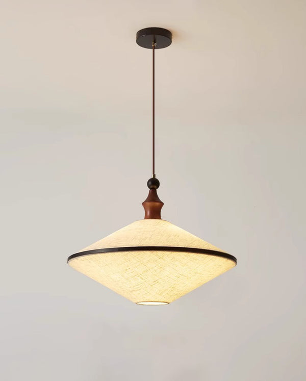 Lustre de restaurant en tissu rétro français