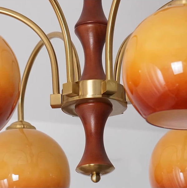 Cream style vintage persimmon chandelier