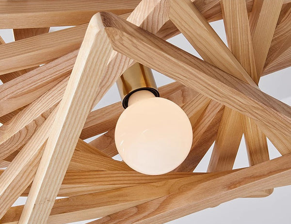 Modern personality solid wood chandelier