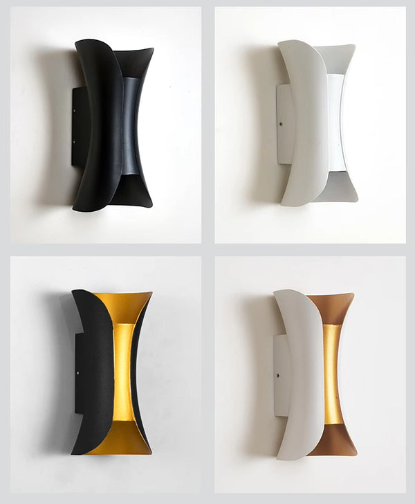 Schlichte LED-Außenwandleuchte für den Garten