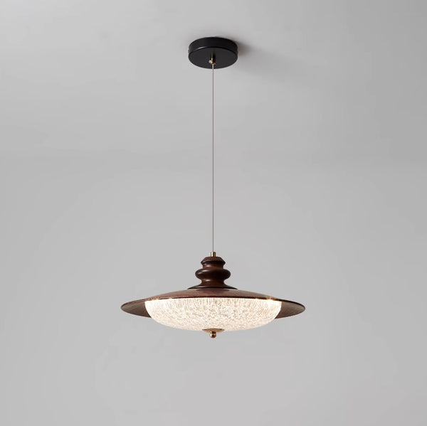 American retro walnut wood grain dining room chandelier