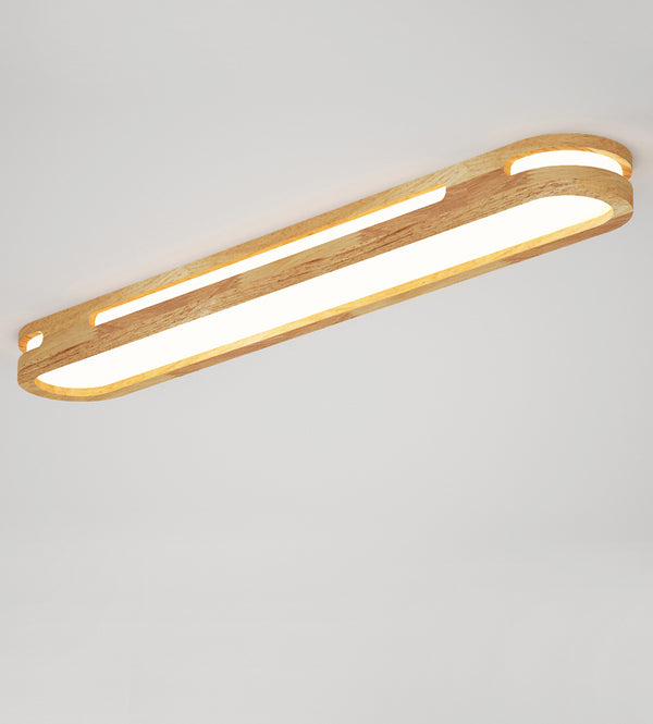 Solid wood LED ceiling light strip