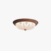Walnut Color Glass Bedroom Ceiling Light