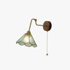 Medieval style glass bedroom bedside wall lamp