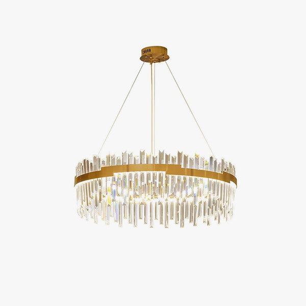French light luxury LED living room crystal chandelier