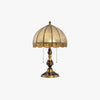 Retro full copper glass bedroom living room study table lamp