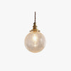 Vintage Brass Cracked Glass Bedroom Bedside Pendant light