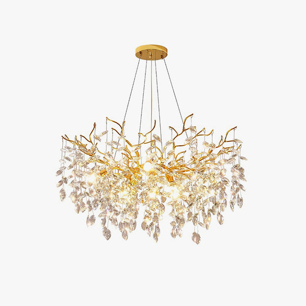 French creative branch crystal living room and dining room chandelier