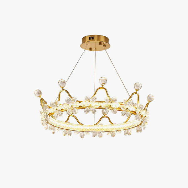 Creative Crown Crystal Bedroom Chandelier