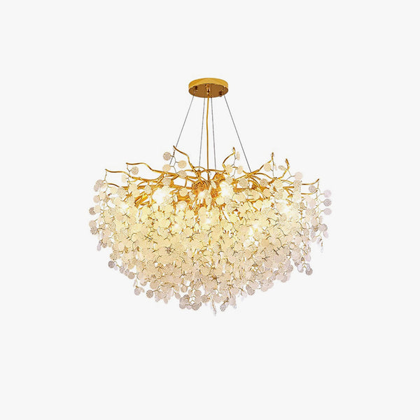 French light luxury glass living room chandelier