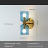 Nordic creative double head glass bedroom corridor wall lamp