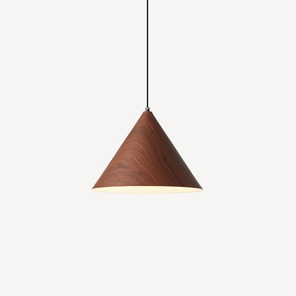 Lustre simple en grain de bois