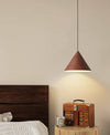 Lustre simple en grain de bois