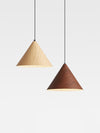 Lustre simple en grain de bois