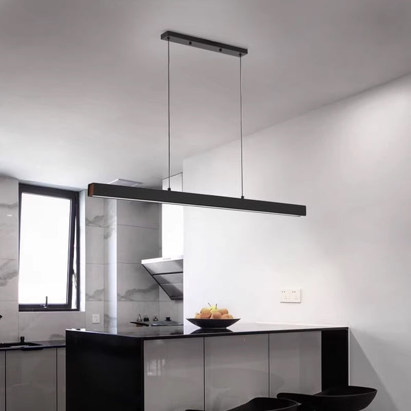 Lustre de restaurant à longue bande