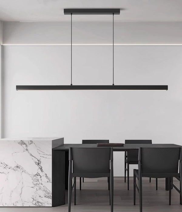 Lustre de restaurant à longue bande