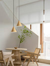 Lustre simple en grain de bois