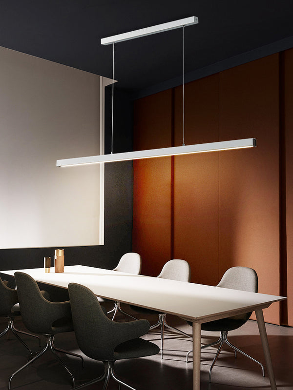 Lustre de restaurant à longue bande