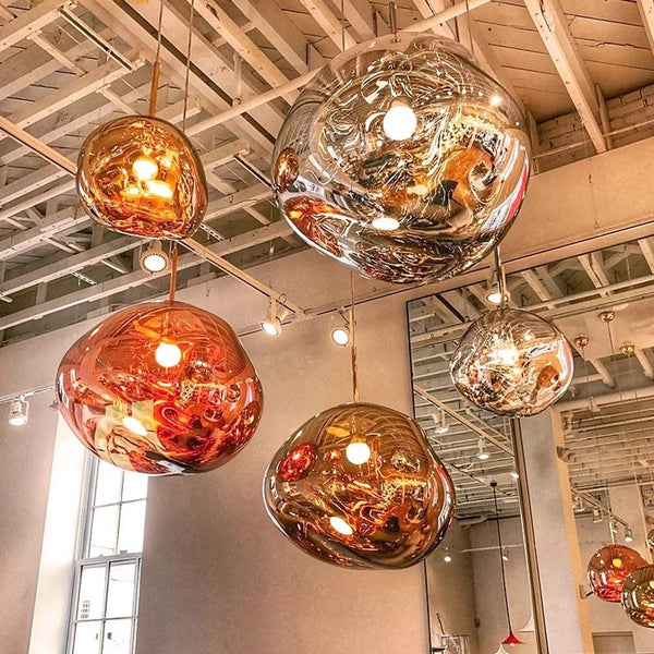 Kronleuchter aus vulkanischer Lava