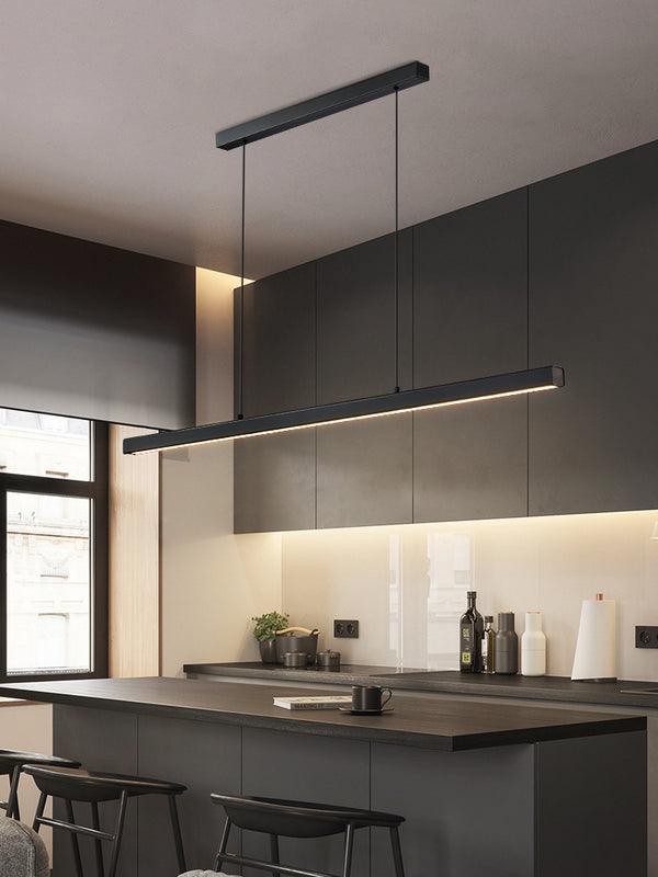 Lustre de restaurant à longue bande