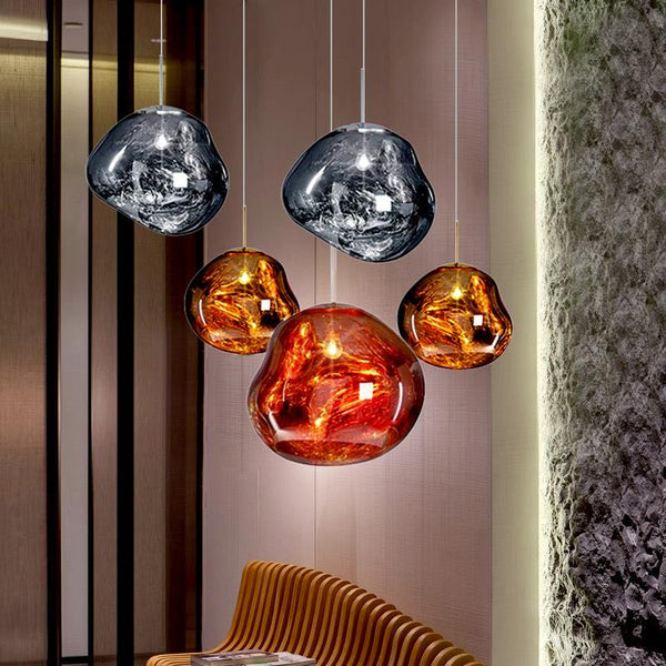 Lustre design en lave