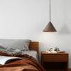 Lustre simple en grain de bois