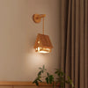 Nordic Japanese style solid wood bedroom bedside cabin wall lamp