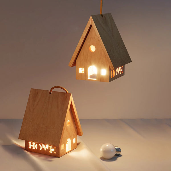 Nordic Japanese style solid wood bedroom bedside cabin wall lamp