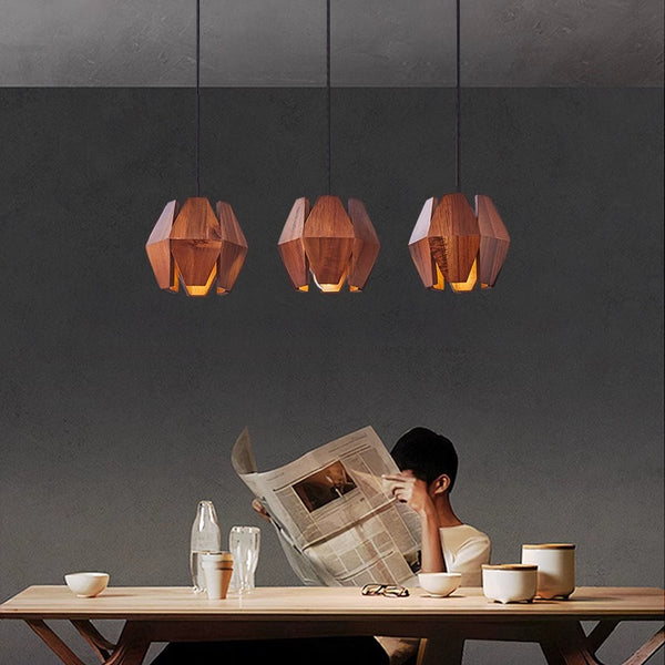 Creative solid wood chandelier