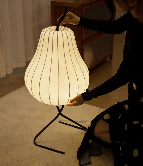Cream style pear floor lamp