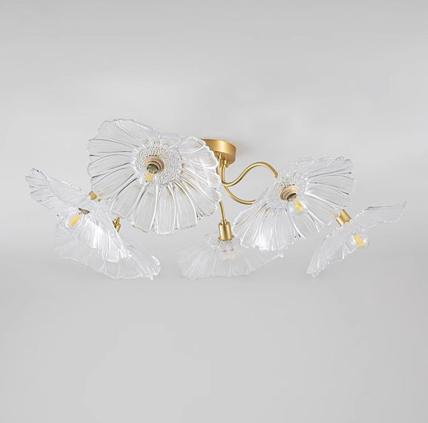 Kreative Lotusblatt-Deckenlampe im Retro-Stil