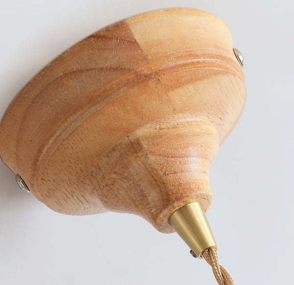 Japanese style wabi-sabi style solid wood vintage chandelier