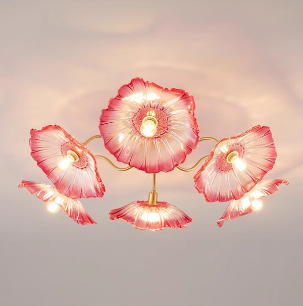 Kreative Lotusblatt-Deckenlampe im Retro-Stil
