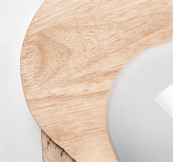 Japanische Wandlampe im Wabi-Sabi-Stil