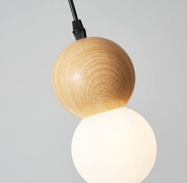 Kronleuchter aus Holzwindkürbis im japanischen Stil