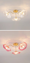 Kreative Lotusblatt-Deckenlampe im Retro-Stil