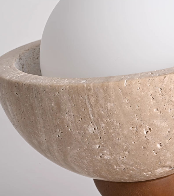 Plafonnier d'allée en travertin jaune