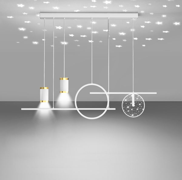 Lustre de table à manger créatif en forme d'étoile