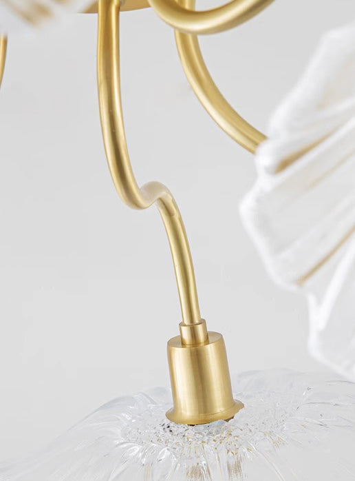 Kreative Lotusblatt-Deckenlampe im Retro-Stil