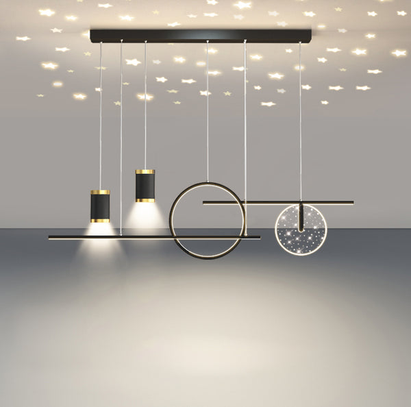Lustre de table à manger créatif en forme d'étoile