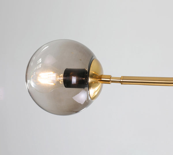 Long lustre de salle à manger en verre en forme de haricot magique