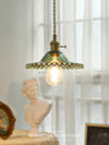 Lustre en verre vert frais